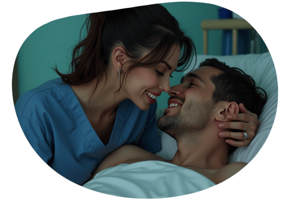 Горячая медсестра и её пациент date idea illustration