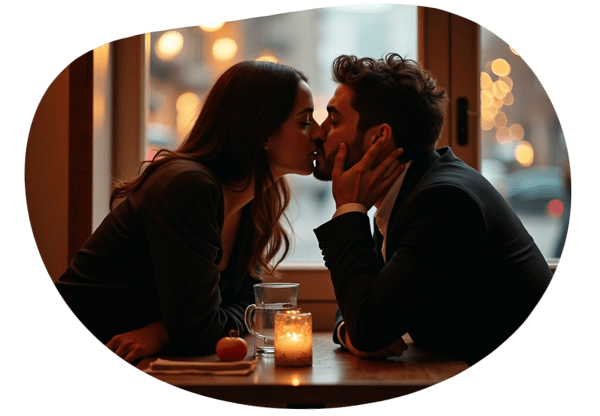 A Long-Awaited Kiss date idea illustration