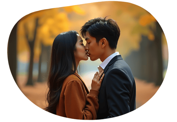 A Romantic Stroll Through the Park date idea illustration
