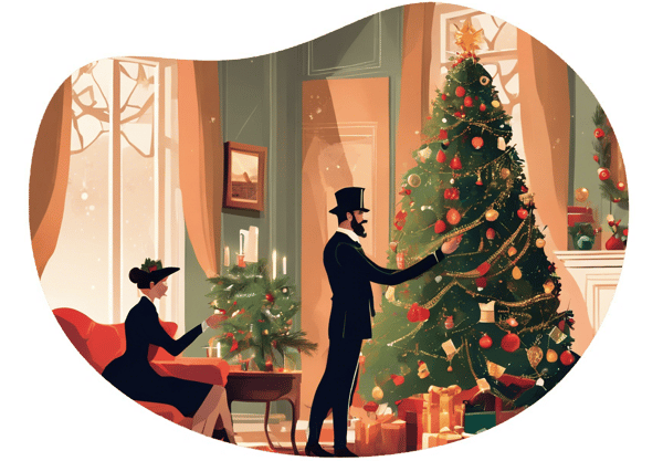 A Victorian Yuletide Fantasy date idea illustration