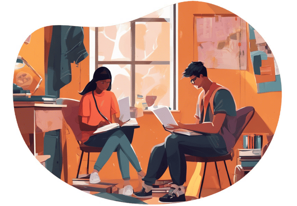 Academic Delight Meets Rebel's Fight date idea illustration