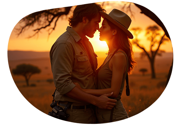 African Safari Adventure Roleplay date idea illustration