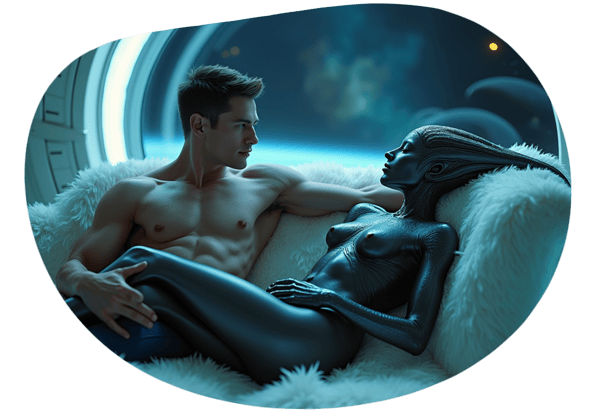 Alien Encounter: A Cosmic Seduction date idea illustration