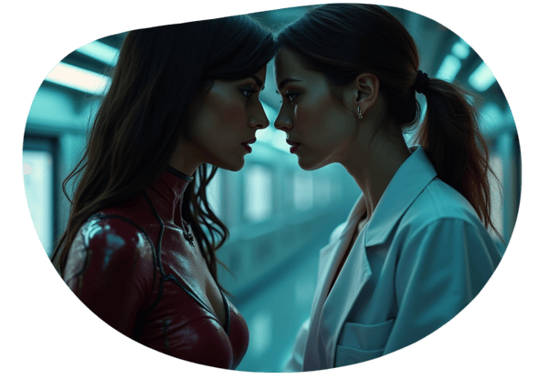 Amazing Girl's Dark Reckoning in the Laboratory date idea illustration