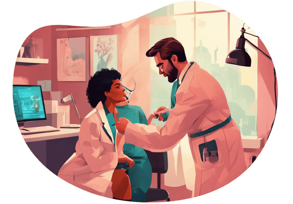 An Appointment with Passion: Doctor-Patient Fantasy date idea illustration