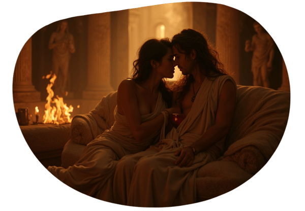 Ancient Greek Sex Club Discovery date idea illustration