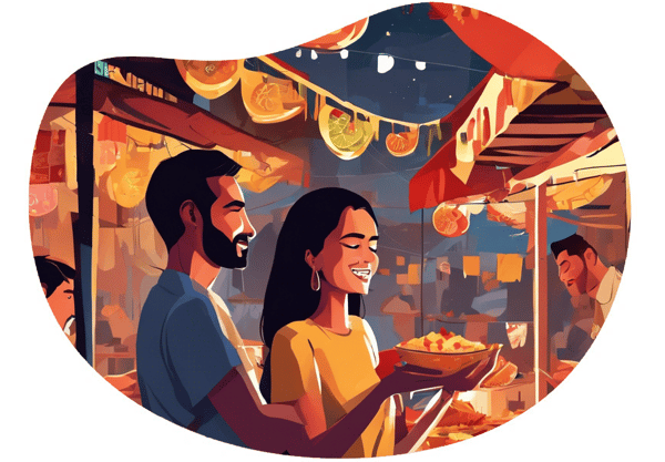Ankara's Night Market Food Tour date idea illustration