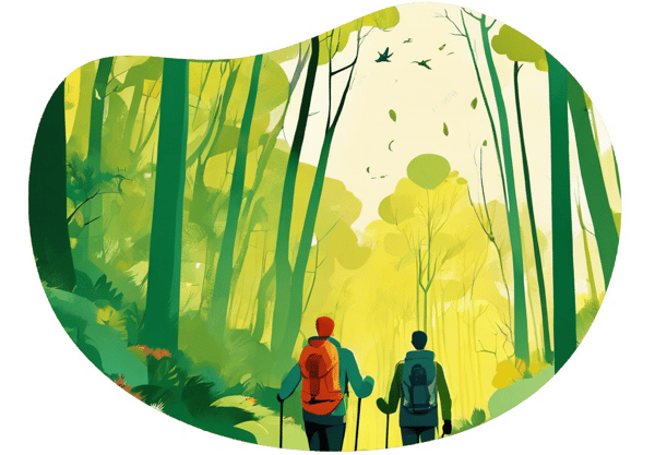 Belgrad Forest Hiking Adventure date idea illustration