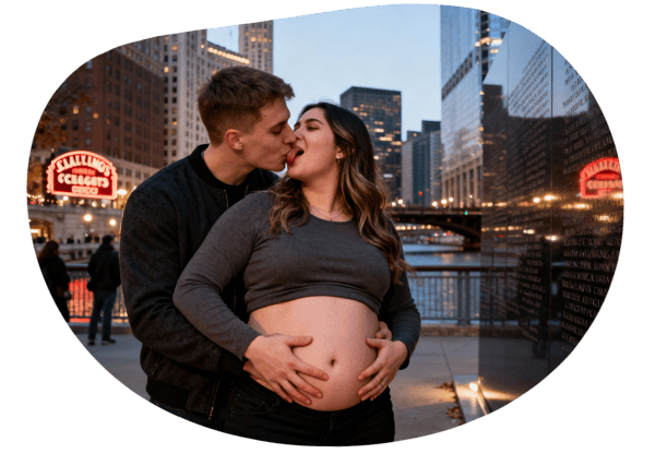 Belly Bliss on the Chicago Riverwalk date idea illustration