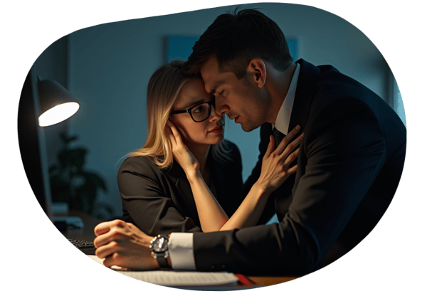 Boss and Secretary: Overtime Seduction date idea illustration
