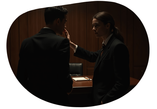 Boss's Private Meeting in the Executive Suite date idea illustration
