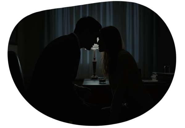 Boss's Private Meeting: Power and Submission in the Office date idea illustration