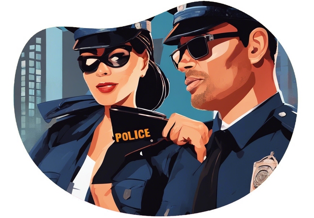 Roleplay: Officer and Criminal date idea illustration