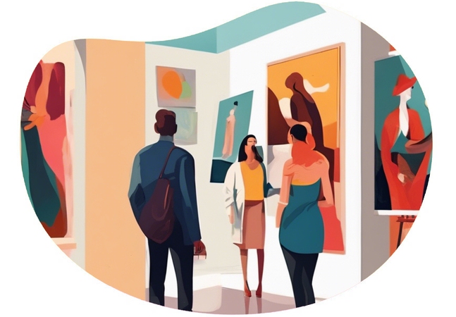 Art Museum Mystery date idea illustration