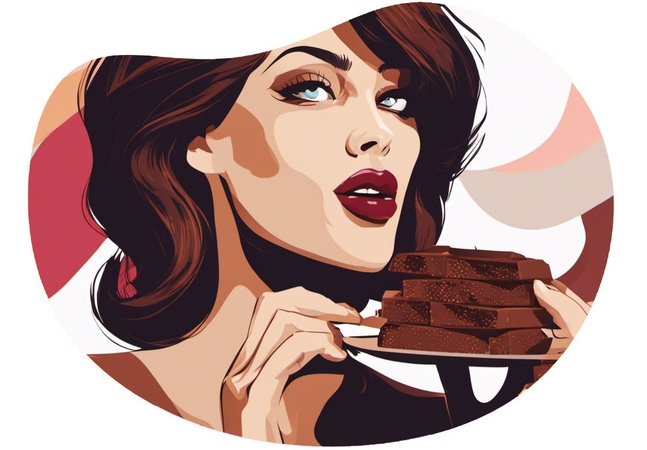 Playful Sweet-tooth Seduction date idea illustration