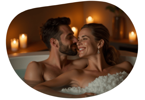 Candlelit Couples' Spa Retreat in Stuttgart date idea illustration