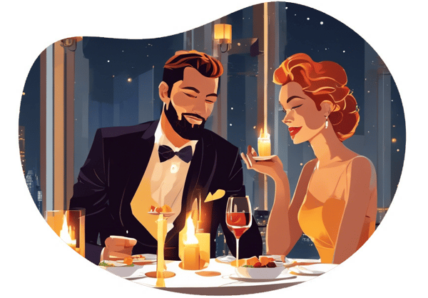 Candlelit Gourmet Dinner in Tashkent date idea illustration