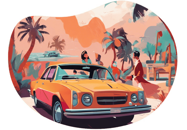 Car Fun Game Date date idea illustration