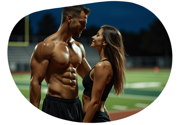 Cheerleader's Seductive Halftime Show date idea illustration