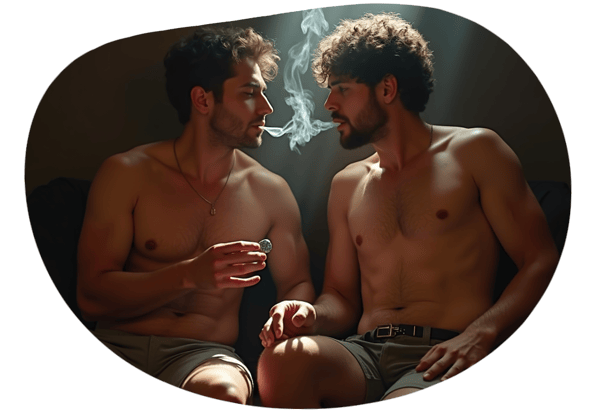 Chill and Thrill: A Stoner Sleepover date idea illustration