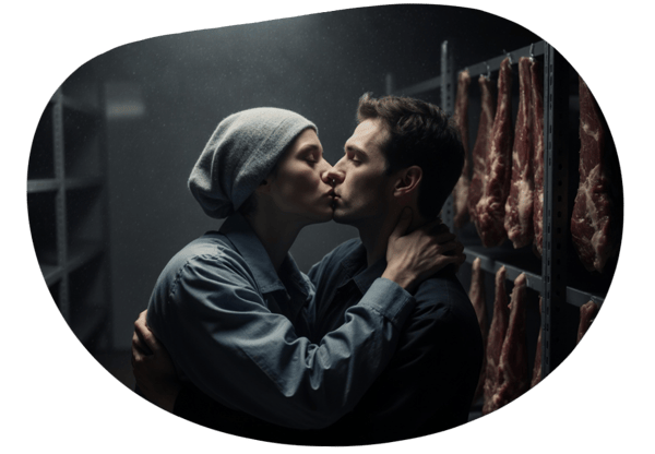 Chilled Desires in the Meat Cooler date idea illustration