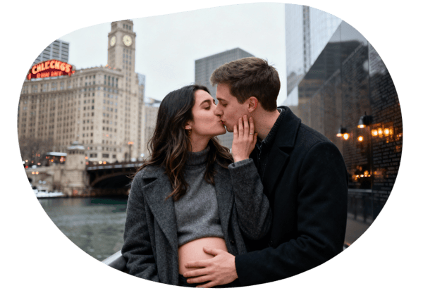 Chilly Riverwalk Belly Fondling Adventure date idea illustration