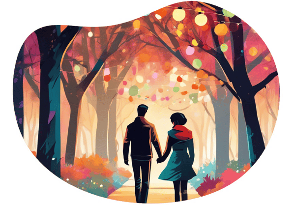 Christmas Lights Adventure date idea illustration