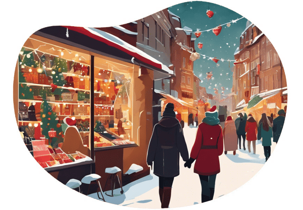 Christmas Market Romance in Maastricht date idea illustration
