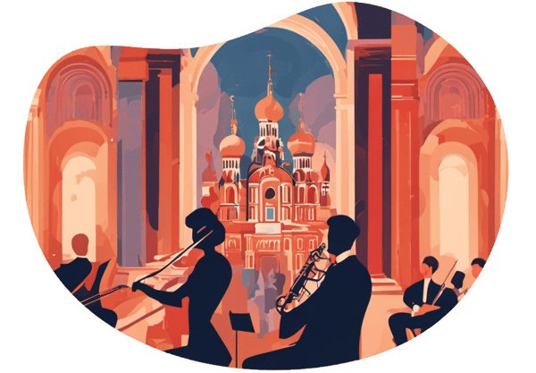 Classical Concert and Dinner date idea illustration