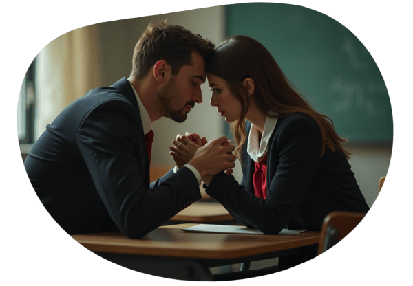 Classroom Control: A Dominant Schoolgirl Fantasy date idea illustration