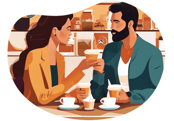 Coffee Tasting Adventure in Troy, MI date idea illustration
