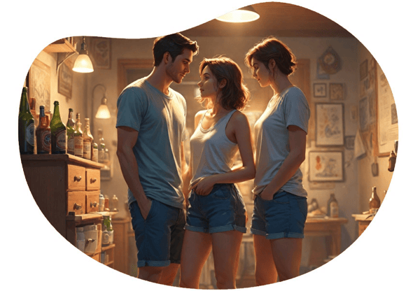 College Hookup Frenzy date idea illustration