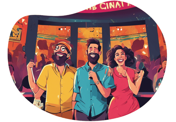 Comedy Club Night Out date idea illustration