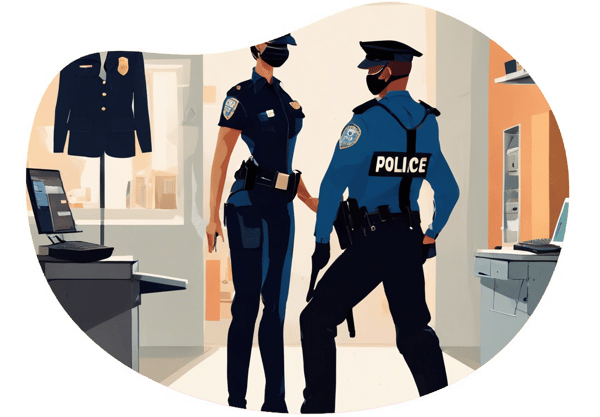 Cops and Robbers Rendezvous date idea illustration