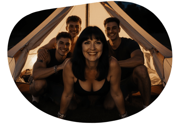 Country Festival Tent Encounter date idea illustration