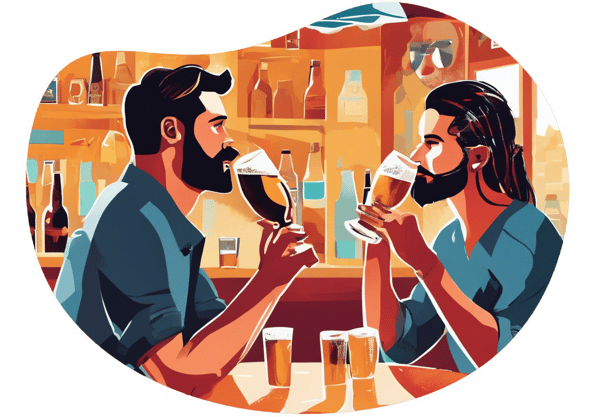 Craft Beer Tasting Date date idea illustration