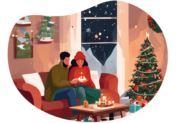 Crafty Christmas Date date idea illustration
