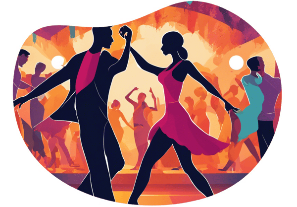 Dance and Dine Evening date idea illustration