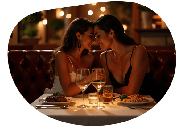 Dining Delight: A Sensual Restaurant Roleplay date idea illustration