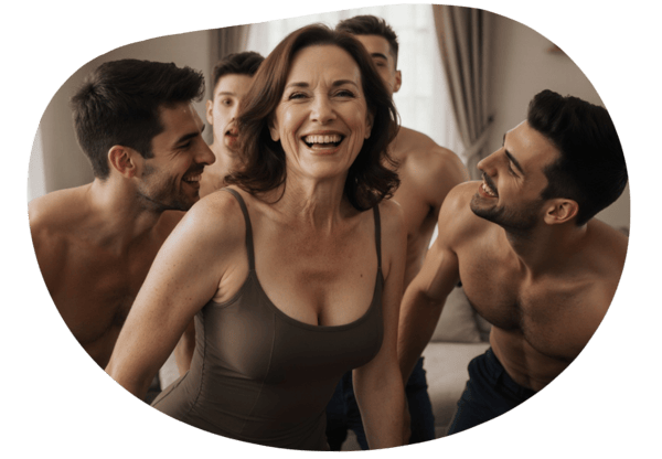 Dirty Mom's Blowjob Fantasy date idea illustration