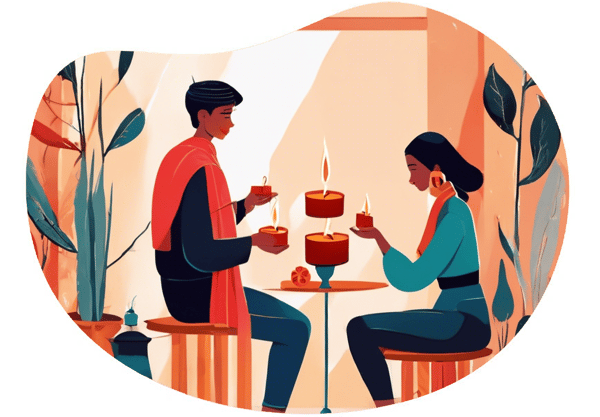 DIY Candle Making Date date idea illustration