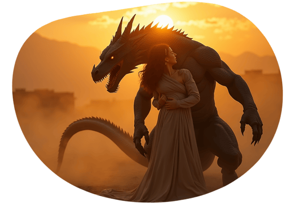 Dragon's Sparring Seduction date idea illustration
