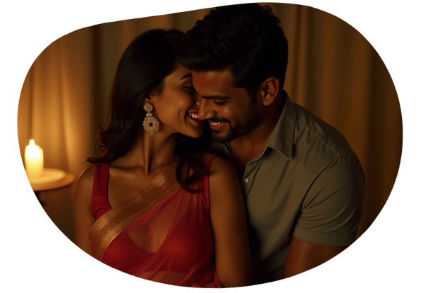 Drakshayini and Raki's Forbidden Indian Night date idea illustration