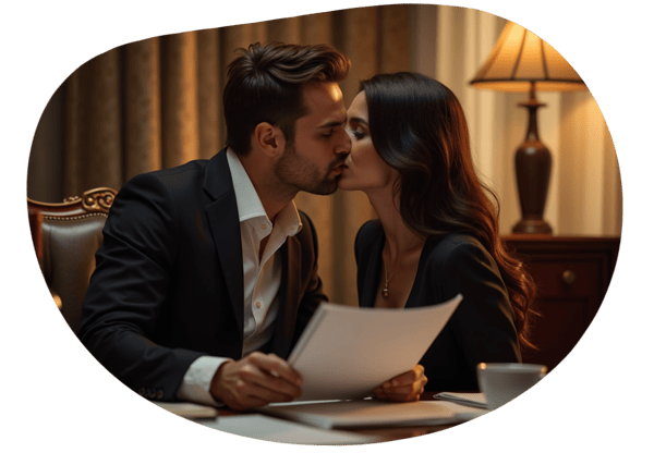 El CEO y su Secretaria: Un Encuentro en la Oficina date idea illustration
