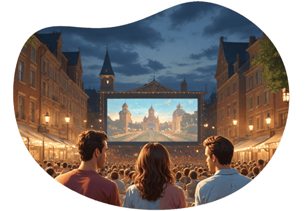 Elbistan Twilight Cinema Under the Stars date idea illustration