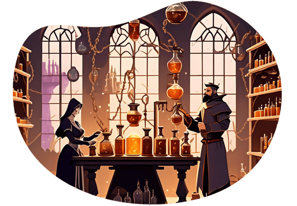 Elixir of Passion: The Alchemist's Seduction date idea illustration