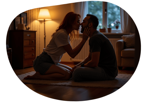 En varm sommeraften i Børkop date idea illustration