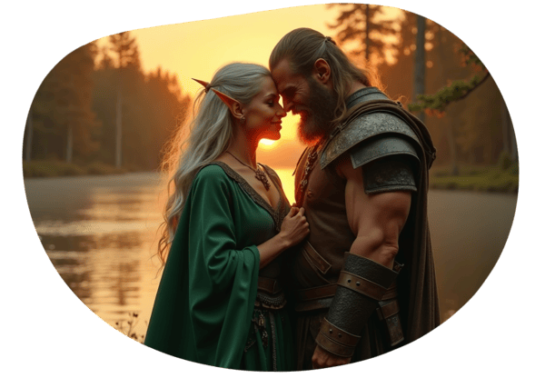 Enchanted Woods Encounter: Ellaria and Gromak's Passion date idea illustration