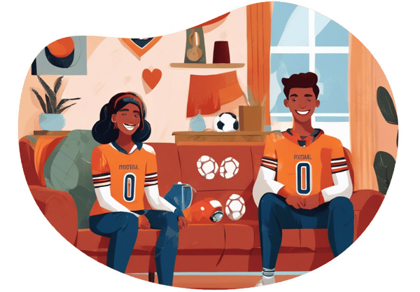 Engineered for Passion: A Football Fantasy date idea illustration