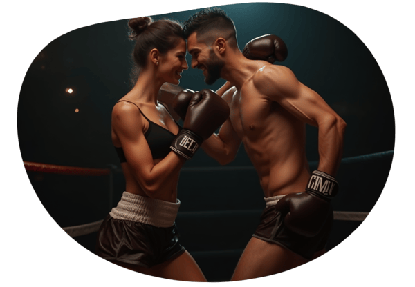 Erotic Fantasy Boxing Match: Knockout Victory date idea illustration